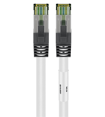 Cat8 S/FTP (PIMF) patchkabel 0,50m wit