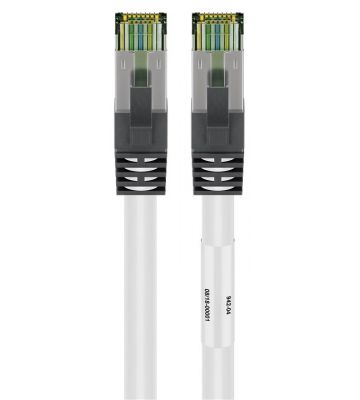 Cat8 S/FTP (PIMF) patchkabel 0,25m wit