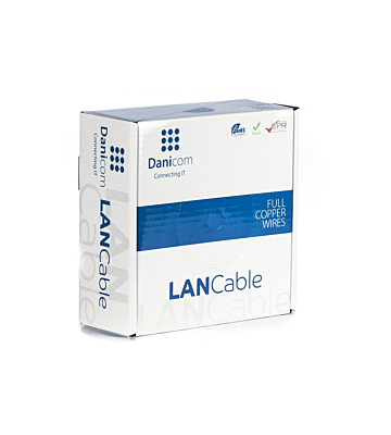 DANICOM CAT5E UTP 50m kabel op rol stug - LSZH (Dca)