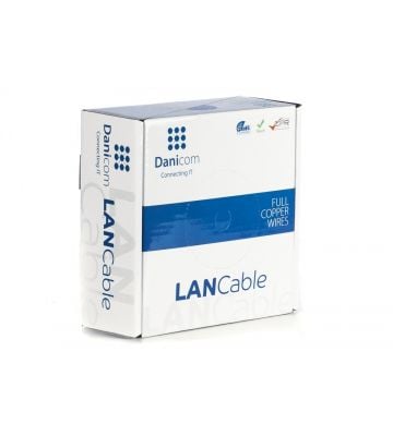 DANICOM CAT5E FTP 50m kabel op rol soepel -  PVC (Fca)