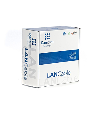 DANICOM CAT6 FTP 100m kabel op rol stug - LSZH (Dca)