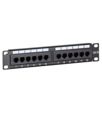 10 Inch CAT5e UTP patchpaneel - 12 poorts