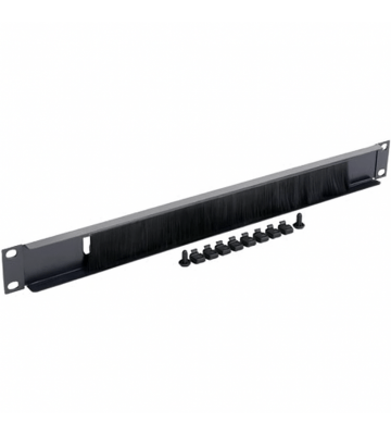 1U 19 inch kabelinvoerpaneel met borstel
