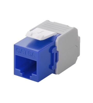 CAT6a UTP Keystone Connector - Toolless - Blauw