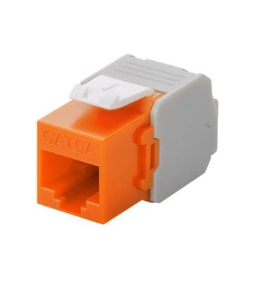 CAT6a UTP Keystone Connector - Toolless - Oranje