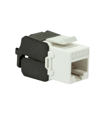 CAT6a UTP Keystone Connector - Toolless - Zwart/Wit