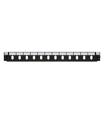 Front LC/SC 12 poorts zwart duplex/simplex, geschikt voor universele glasvezel lade