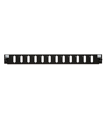 Front LC/SC 12 poorts zwart quad/duplex geschikt voor universele glasvezel lade