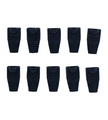 Tule zwart RJ45 set van 10