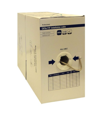 Alfaco Cat5E F/UTP kabel op rol stug 305m grijs LSZH - (Eca)