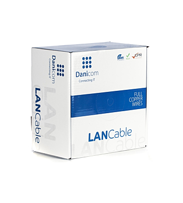 DANICOM CAT6A S/FTP 100m kabel op rol stug -  LSZH (Dca)