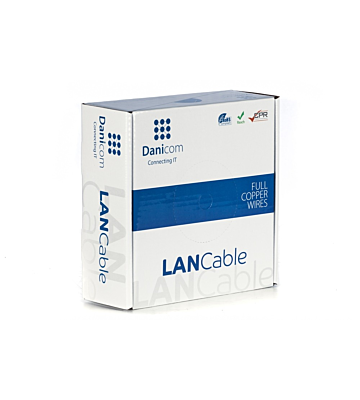 DANICOM CAT6 UTP 50m kabel op rol stug - LSZH (Eca)