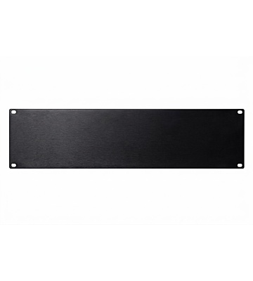 3U 19 inch afdekpaneel zwart
