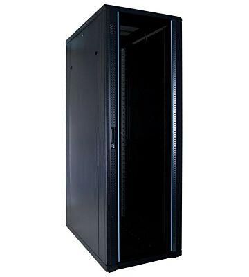 37U serverkast met glazen voordeur 600x1000x1800mm