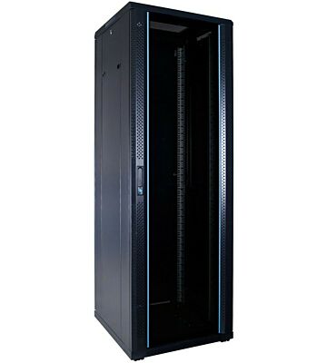 37U serverkast met glazen voordeur 600x600x1800mm