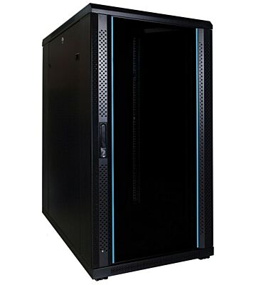 22U serverkast met glazen voordeur 600x800x1200mm