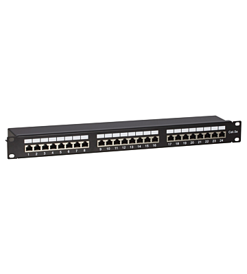 CAT5e FTP 24 poorts patchpaneel