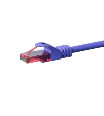UTP CAT6 patchkabel 0,50m paars - 100% koper