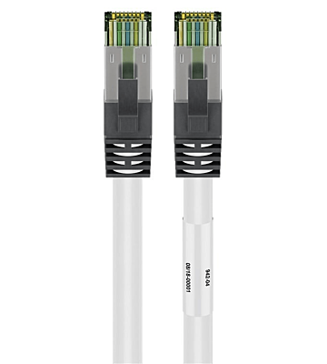 Cat8 S/FTP (PIMF) patchkabel 1m wit