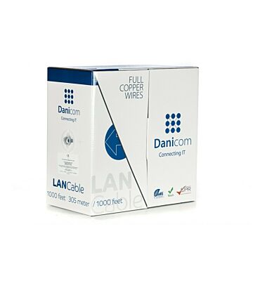 DANICOM CAT6 UTP 305m kabel op rol soepel - PVC (Fca)