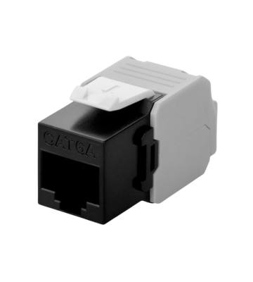 CAT6a UTP Keystone Connector - Toolless - Zwart