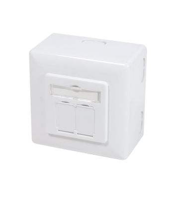 CAT6 UTP / STP opbouwdoos, wit