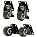 4 wielen voor serverkasten 2 met rem