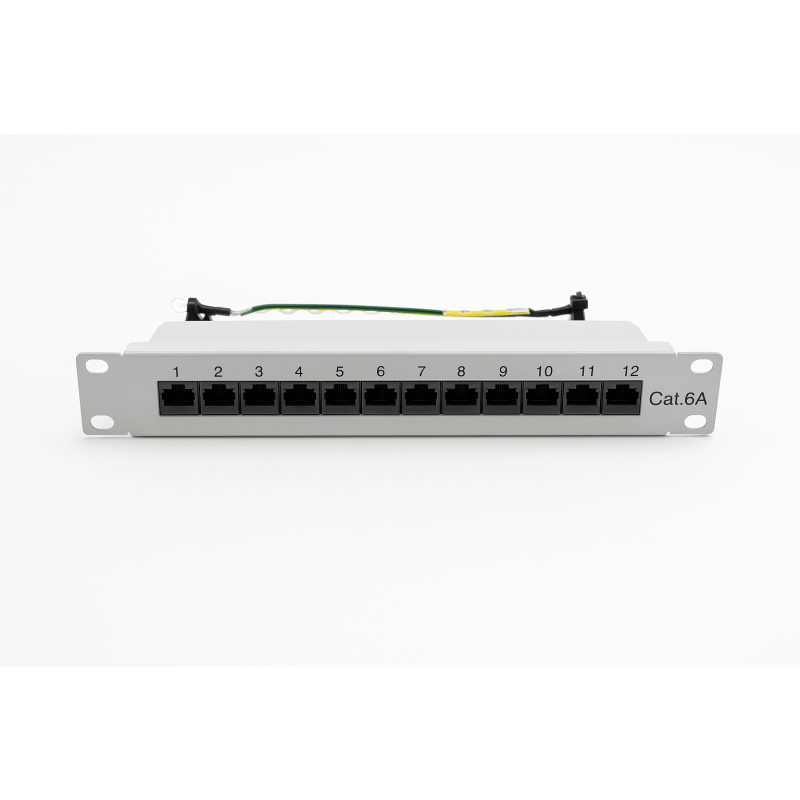 Cat6a 10 inch 12 poorts STP patchpaneel
