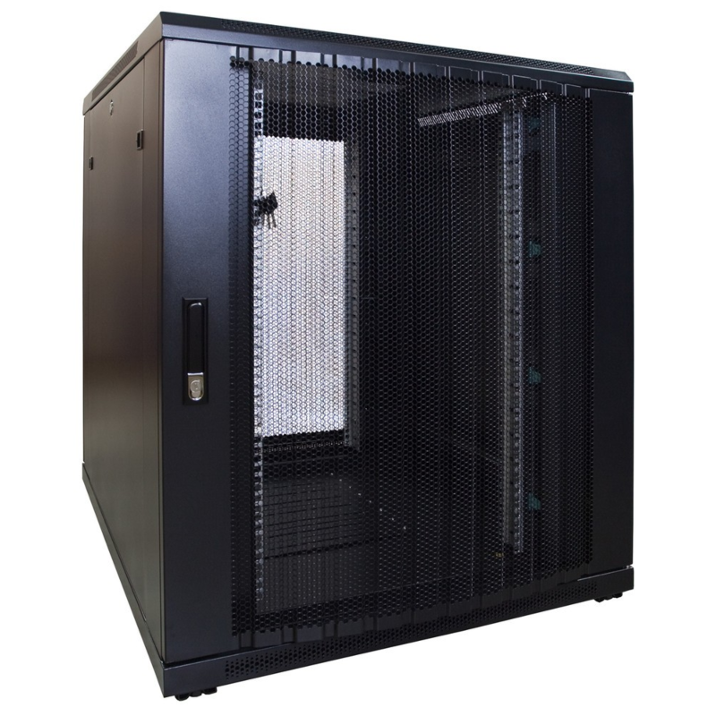 12U minikast met geperforeerde voordeur 800x1200x720mm