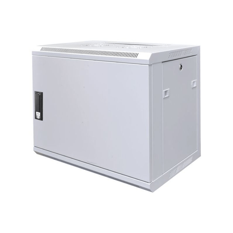 9U witte wandkast met metalen voordeur 600x450x500mm