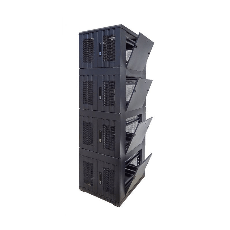 42U compartiment serverkast met geperforeerde deur - 4x9U - 800x1000x2000mm