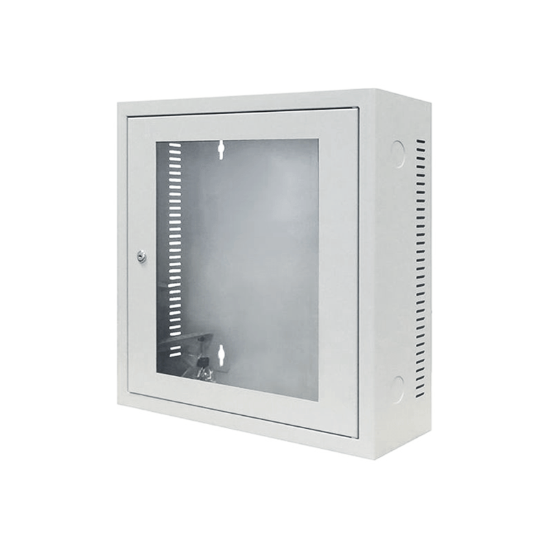 3U wandkast wit met glazen deur 185mm diep