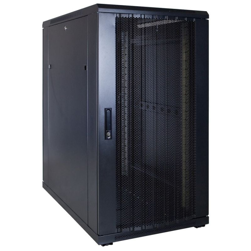 22U serverkast met geperforeerde voordeur 600x1000x1200mm