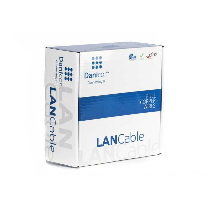DANICOM CAT6 UTP 100m kabel op rol stug - LSZH (Dca)