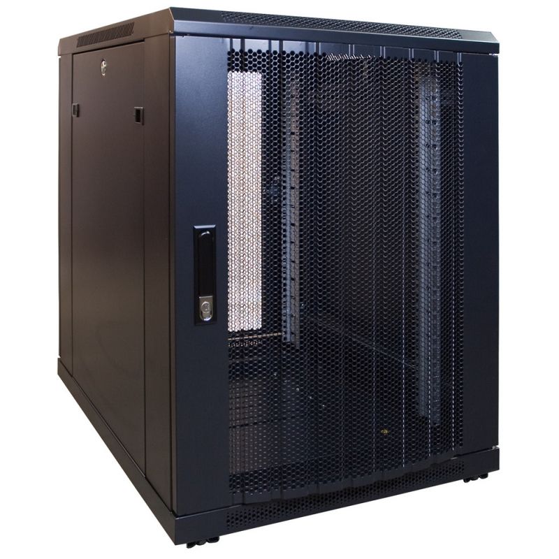 15U mini serverkast met geperforeerde deur 600x800x860mm (BxDxH)