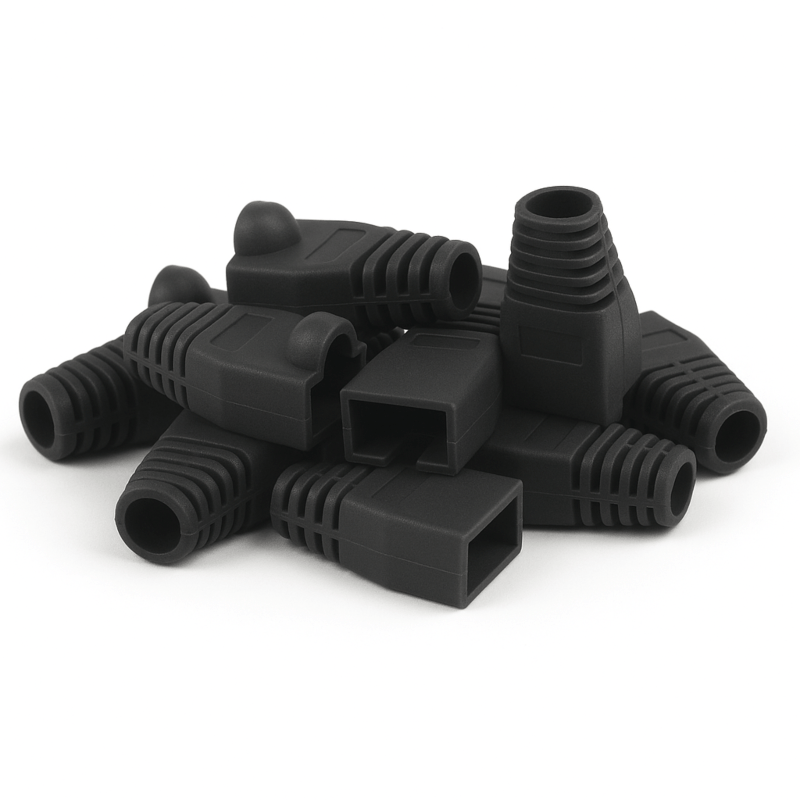 DANICOM RJ45 Kabeltule Zwart - 10 stuks