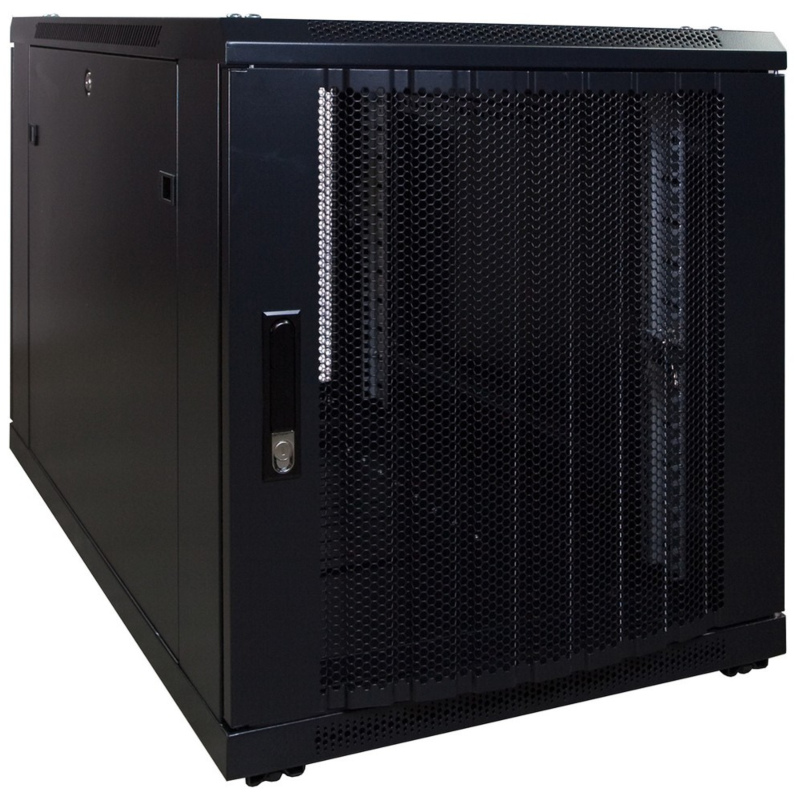 12U minikast met geperforeerde voordeur 600x1200x720mm
