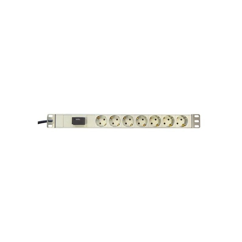 19 inch 7 voudige stekkerdoos - Surge Protection Device - wit