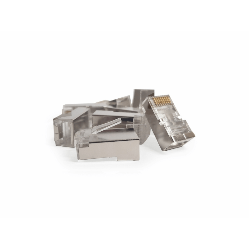 CAT6A Connector RJ45 + Hulpstukje - Shielded - voor soepele kern - 10 stuks