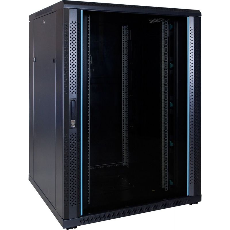 22U serverkast met glazen voordeur 800x800x1200mm