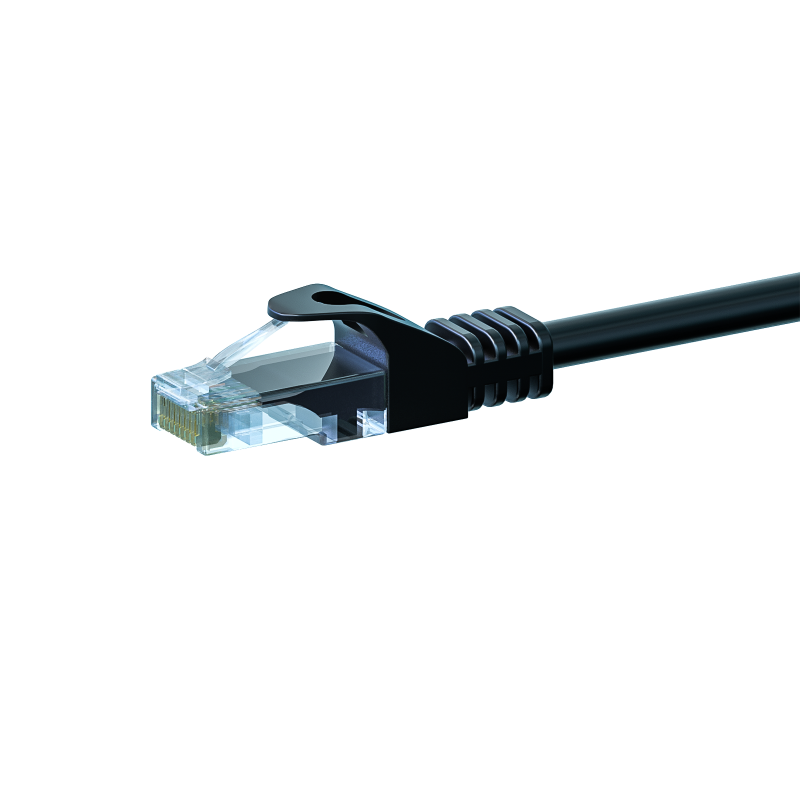 UTP CAT5e patchkabel 1m zwart - 100% koper