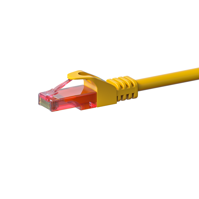 UTP CAT6 patchkabel 0,15m geel - 100% koper