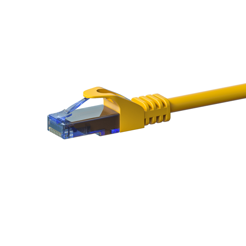 UTP CAT6a patchkabel 2m geel - 100% koper