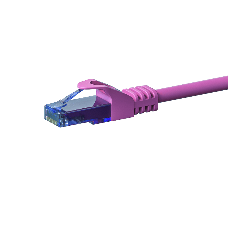 UTP CAT6a patchkabel 3m roze - 100% koper