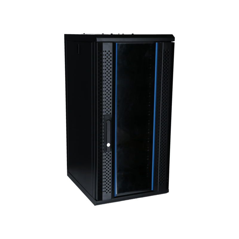 15U serverkast (10 inch) met glazen voordeur 370x450x752mm