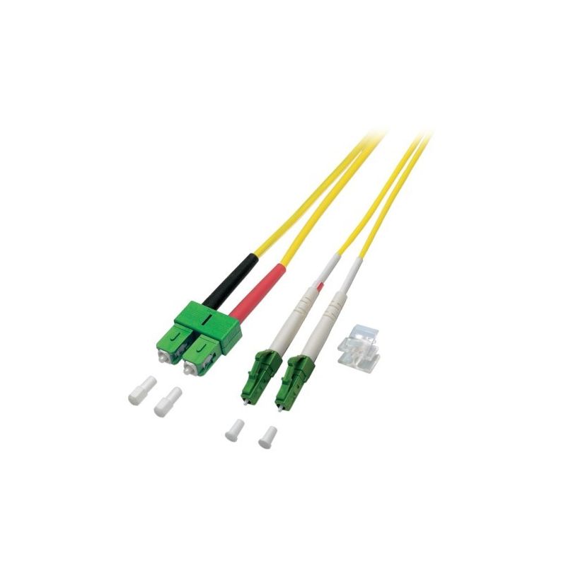 OS2 duplex glasvezel kabel LC/APC-SC/APC 15m