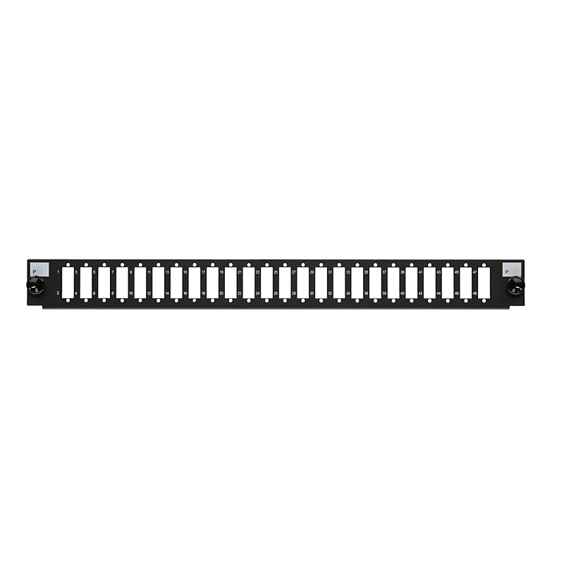 Front LC/SC 24 poorts zwart quad/duplex geschikt voor universele glasvezel lade