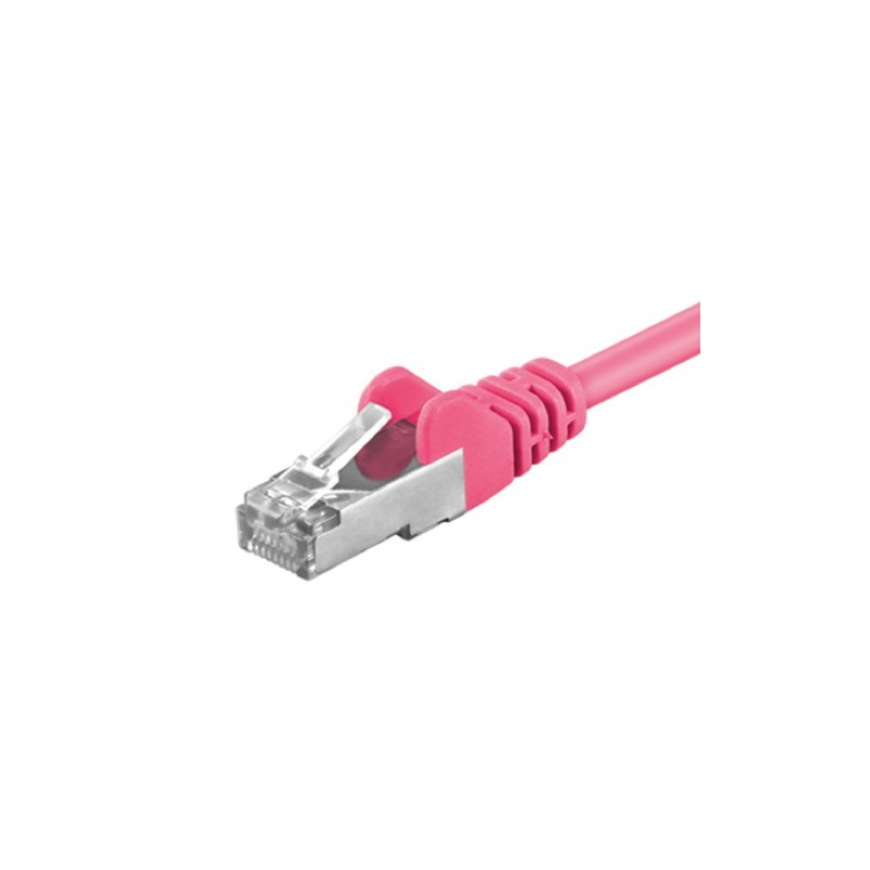 CAT5e FTP patchkabel 0.25m roze
