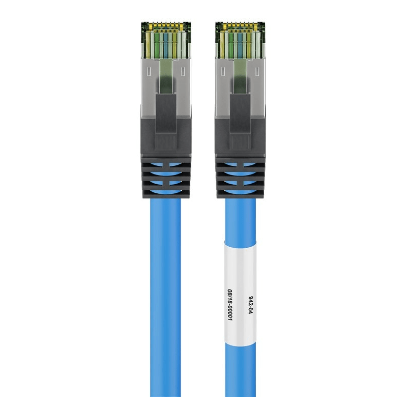 Cat8 S/FTP (PIMF) patchkabel 5m blauw