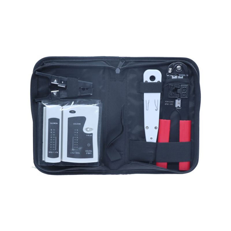 Danicom netwerk toolset (RJ45 krimptang, LSA-tool, striptang